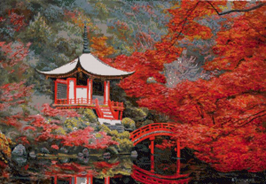 пагода - пейзаж, восток - предпросмотр