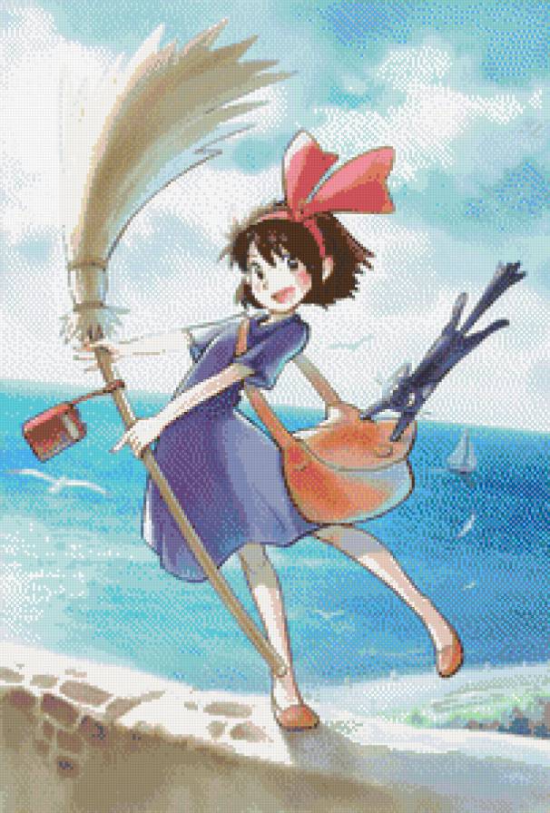 Ведьма Кики - аниме, хаяо миядзаки, кот, ведьма, ведьмина служба доставки - предпросмотр