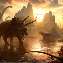 Схема вышивки «динозаврики»