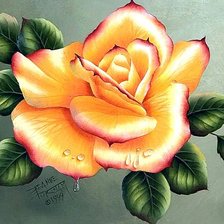 Схема вышивки «Жёлтая роза»