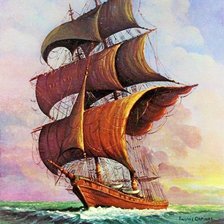 Схема вышивки «на всех парусах»