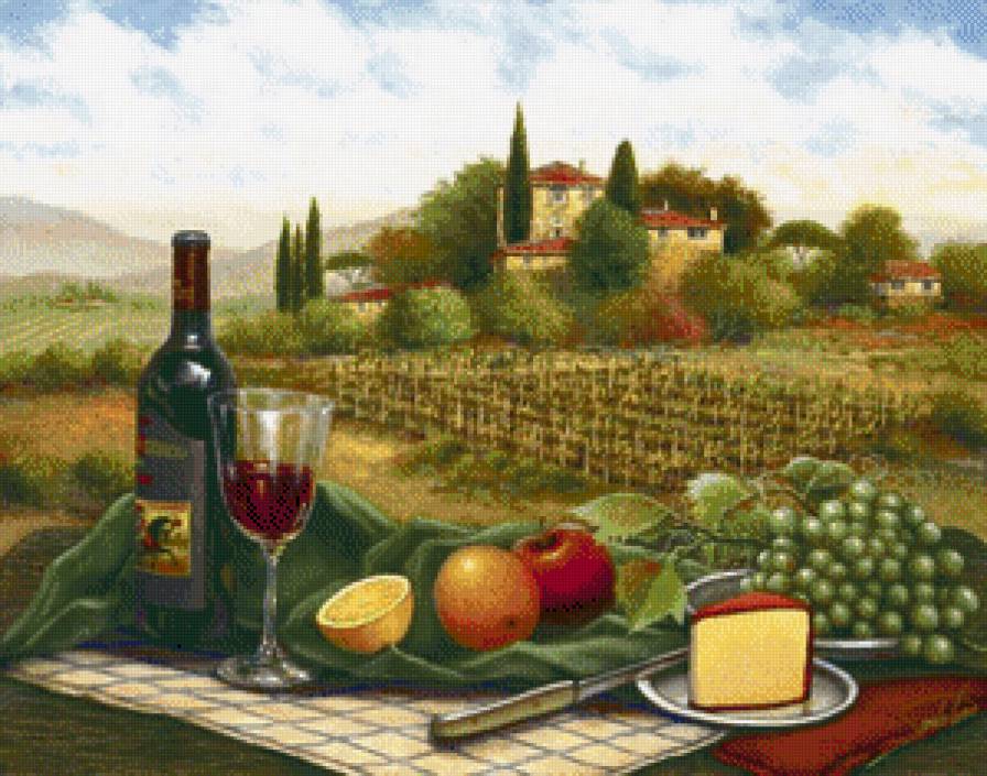 итальянский пейзаж - картина, пейзаж - предпросмотр