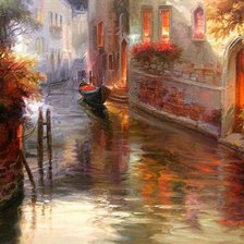 Схема вышивки «золотой веницианский закат»