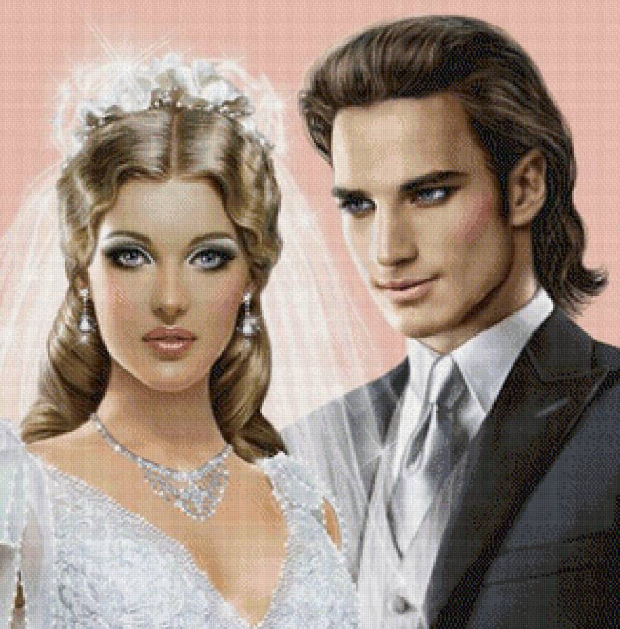 Новобрачные - любовь, жених, парень, свадьба, невеста, девушка - предпросмотр