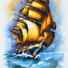 Схема вышивки «Парусник»