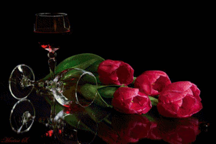 Тюльпаны - цветы, тюльпаны, натюрморт - предпросмотр