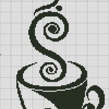 Схема вышивки «силуєт чашки»