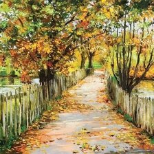 Схема вышивки «Осенняя дорожка»