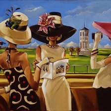 Схема вышивки «На ипподроме. Биддл Триш»