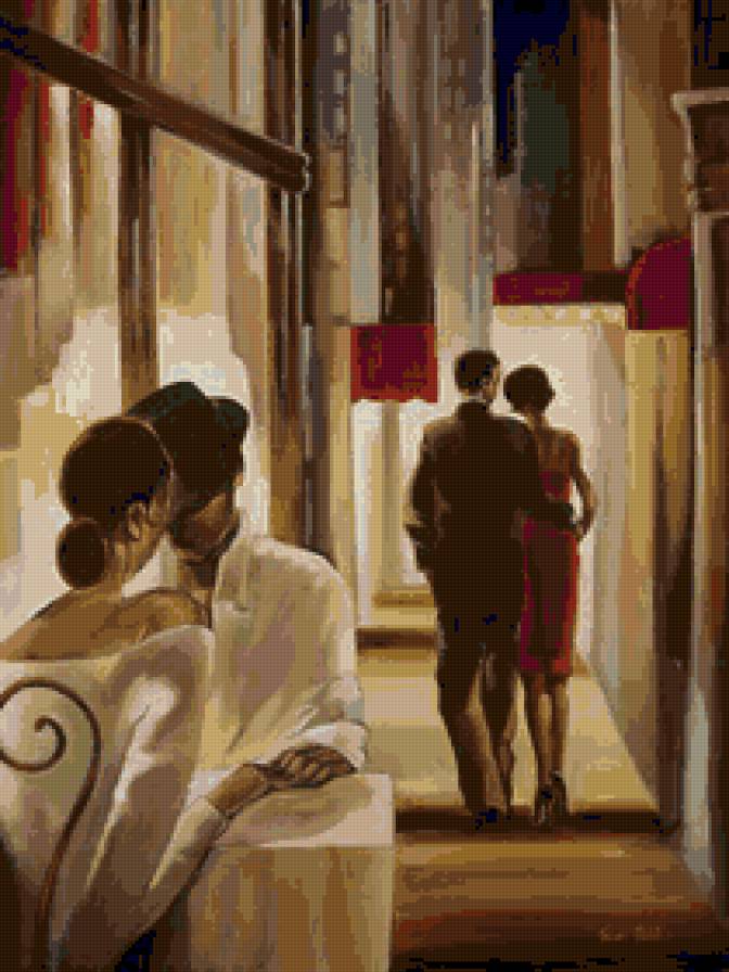 Свидание. Биддл Триш - люди, живопись, пара, париж - предпросмотр