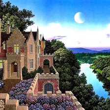 Схема вышивки «Старый замок»