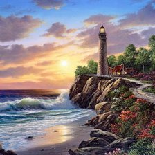 Схема вышивки «Маяк»