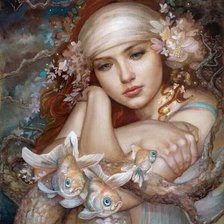 Схема вышивки «девушка»