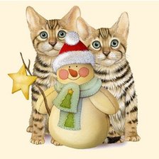 Схема вышивки «котята»