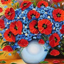 Схема вышивки «Маки»