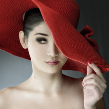 Схема вышивки «Дама в шляпе»