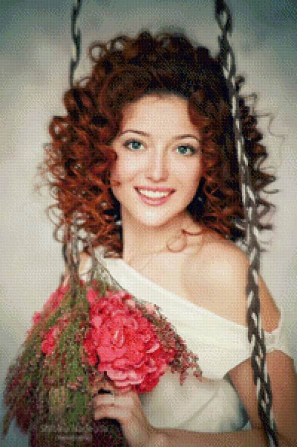 серия ,,женщины" - женщина.цветы - предпросмотр