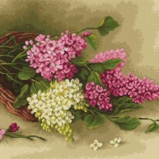 Схема вышивки «сирень в карзиночке»
