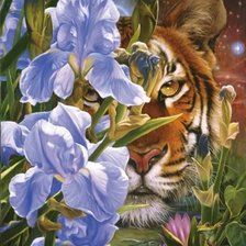 Схема вышивки «тигр - символ величия и мощи»