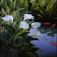 Схема вышивки «пруд с карпами»