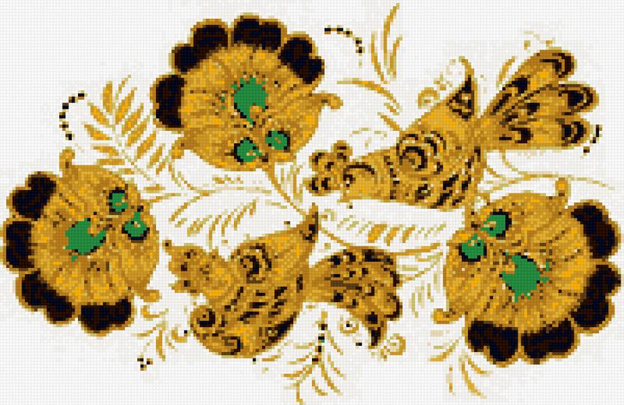 чудо птицы - узор - предпросмотр