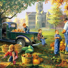 Схема вышивки «raccolta mele»