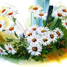 Схема вышивки «ромашки»