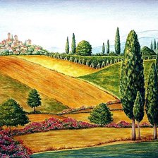 Схема вышивки «Пейзаж»