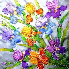 Схема вышивки «Ирисы (батик)»