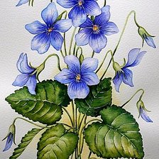 Схема вышивки «Лесные фиалки»