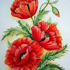 Схема вышивки «Мак»