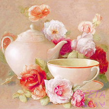 Схема вышивки «tazze e rose»