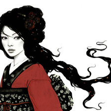 Схема вышивки «японка»