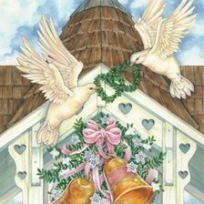 Схема вышивки «голуби»