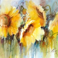 Схема вышивки «слънчогледи»