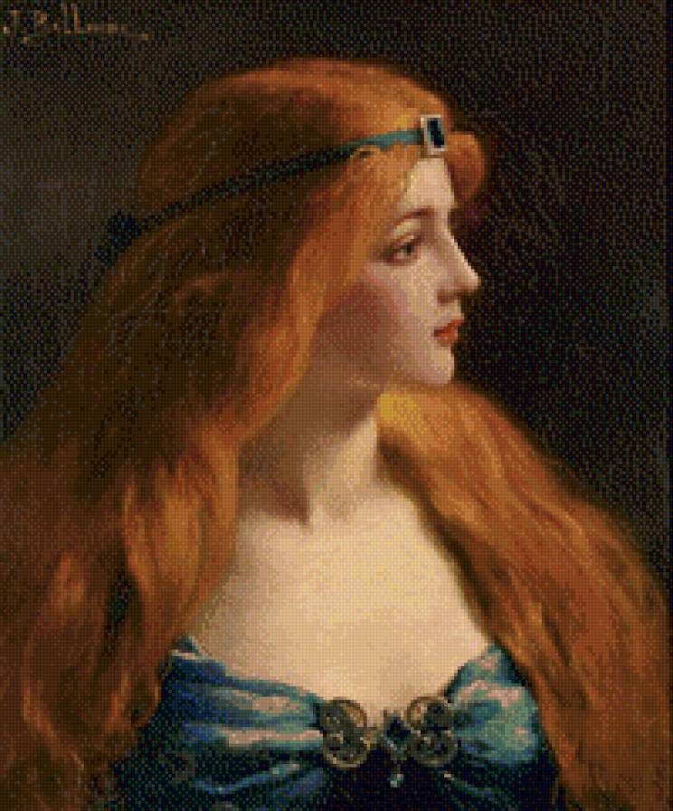 Лаура - девушка средневековье картина - предпросмотр