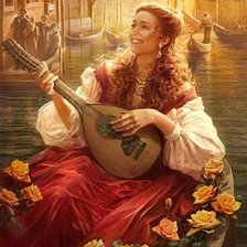 Схема вышивки «Девушка»