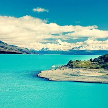 Схема вышивки «облака в океане»