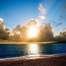 Схема вышивки «восход на море»