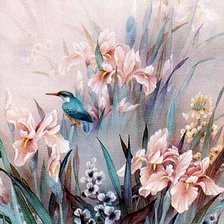 Схема вышивки «ирисы»