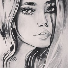 Схема вышивки «Девушка»