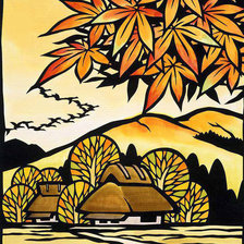 Схема вышивки «Времена года Октябрь»