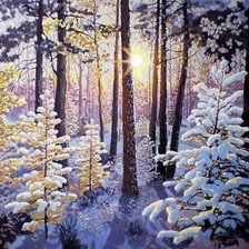 Схема вышивки «Зима»