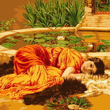 Схема вышивки «Девушка»