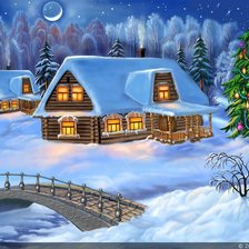 Схема вышивки «новогодний вечер»