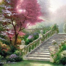 Схема вышивки «весений сад»