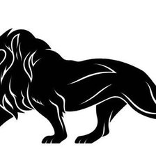 Схема вышивки «Лев монохром»