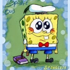 Схема вышивки «Спанч боб»
