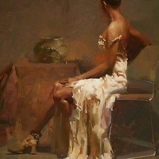 Схема вышивки «Девушка»