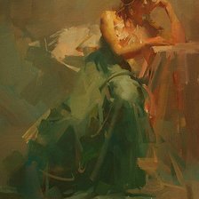 Схема вышивки «Девушка»